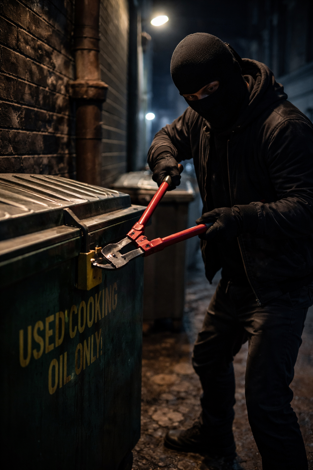 Cooking grease in a container