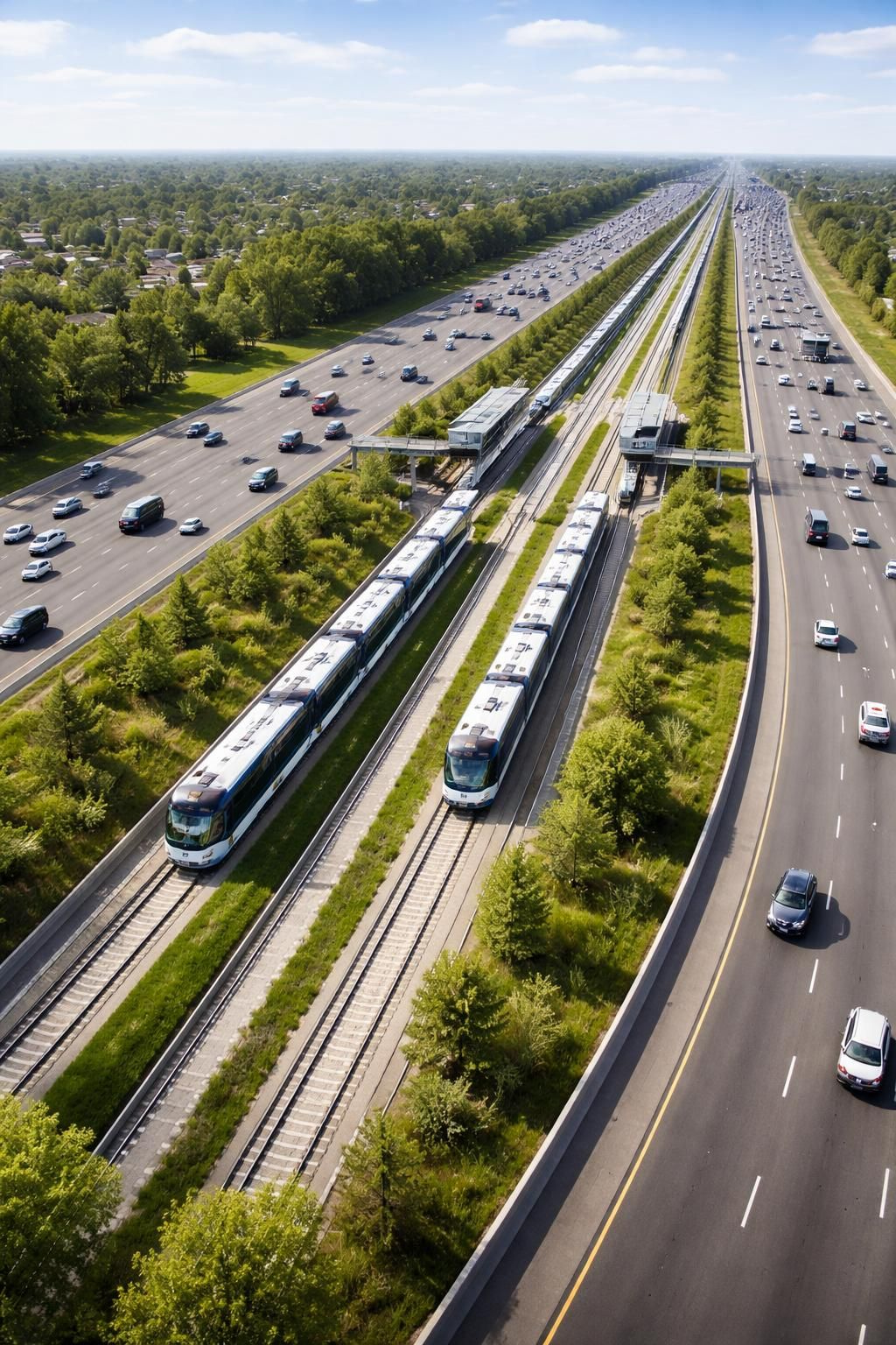 LRT / highway corridor