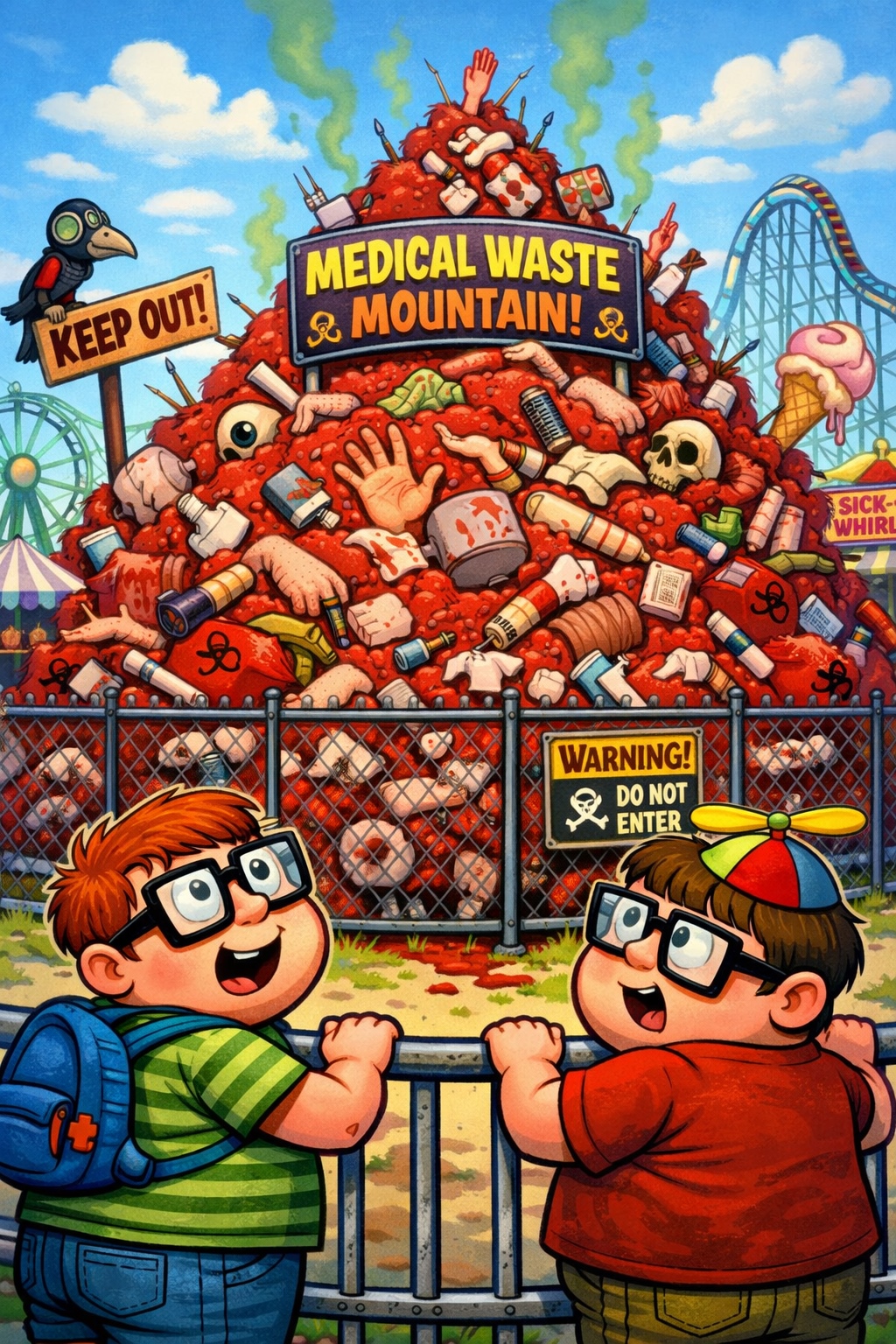 Family Day At The Amusement Park cartoon